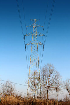 鐵塔 高壓線 電塔 電線架
