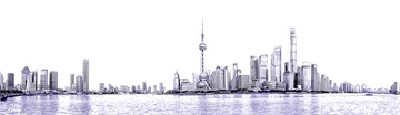 上海陸家嘴線描