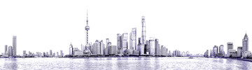 上海外灘線描