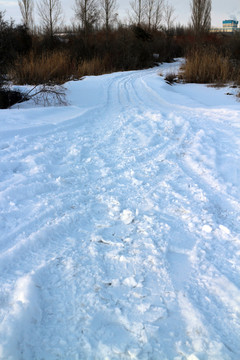 雪路車轍