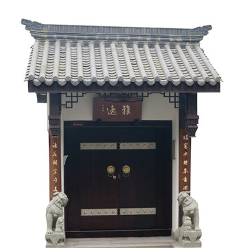 中式古典住宅園林建筑合成模型圖