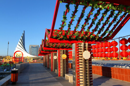 節(jié)日亮化 新年 紅燈 十五