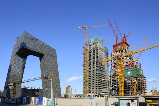 北京CBD國(guó)貿(mào)區(qū)建筑施工