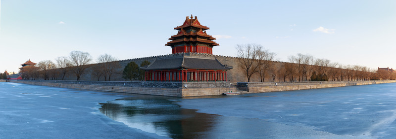 北京故宮角樓全景圖