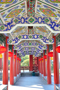 仿古建筑局部特寫
