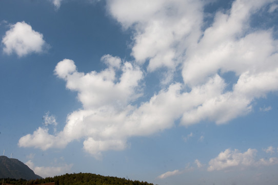 天空 藍天 白云