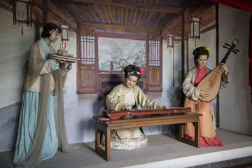 青樓女子蠟像 古代女人雕塑