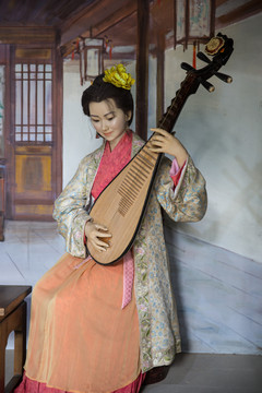 青樓女子蠟像 古代女人雕塑