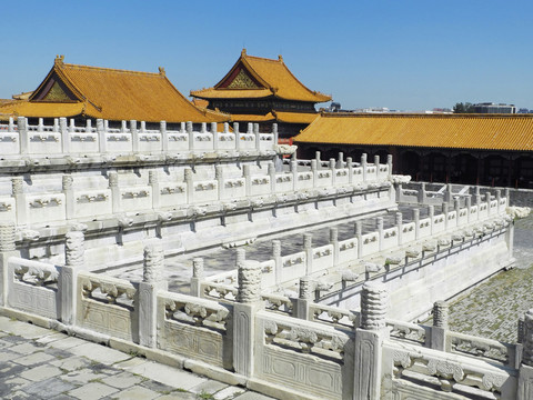 北京故宮太和殿漢白玉石雕基座
