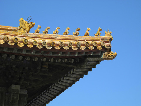 北京故宮中和殿檐脊獸
