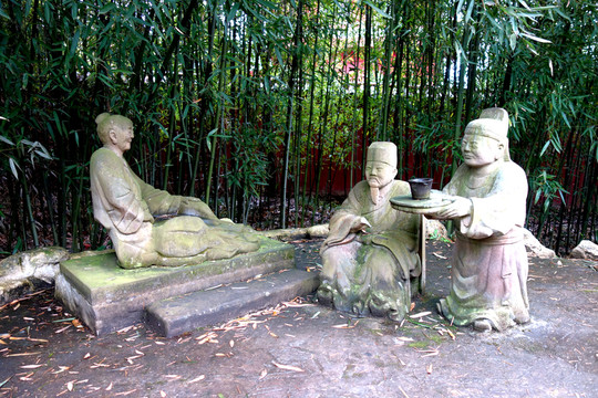 親嘗湯藥 雕塑