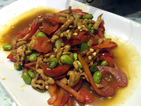 毛豆肉絲