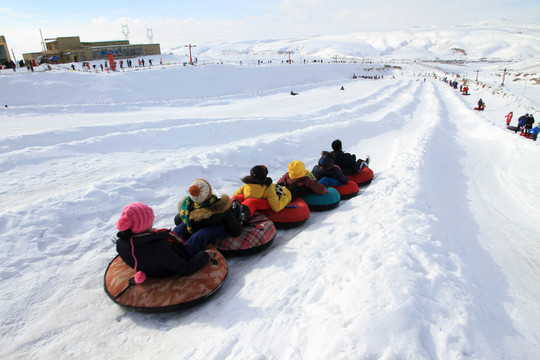 冬季滑雪圈