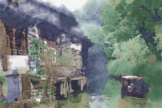 水墨江南