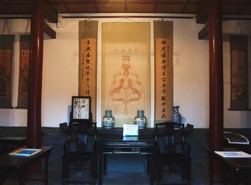 私塾場(chǎng)景 孟子像