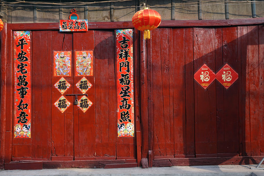 春聯(lián) 春節(jié) 門
