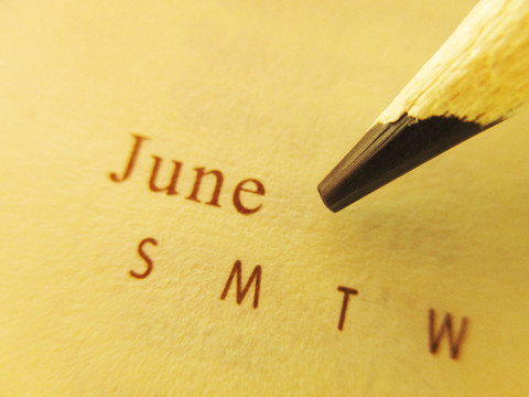 June 六月 日历 岁月