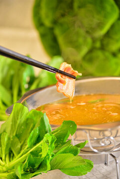 腌肉燙菜苔
