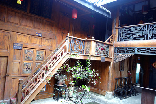古鎮(zhèn)建筑 木樓梯