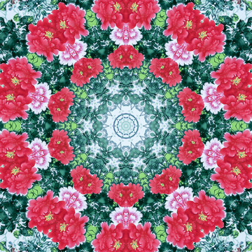 幾何花型 抽象底紋 不分層