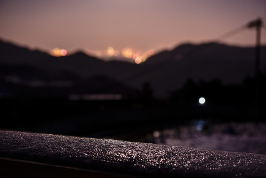 星空雪地