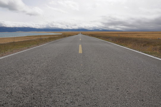 遼闊的草原公路