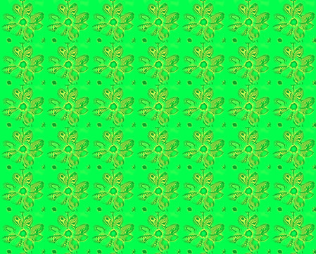 花紋 綠色