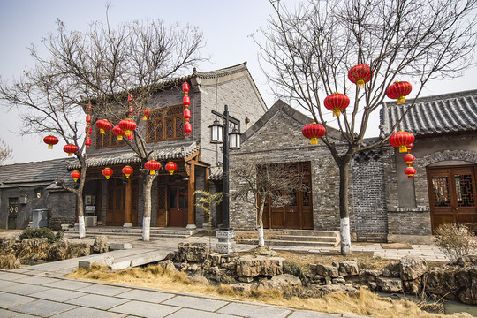 古建筑 紅燈籠