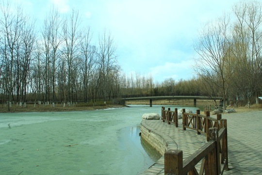 冬季湖面