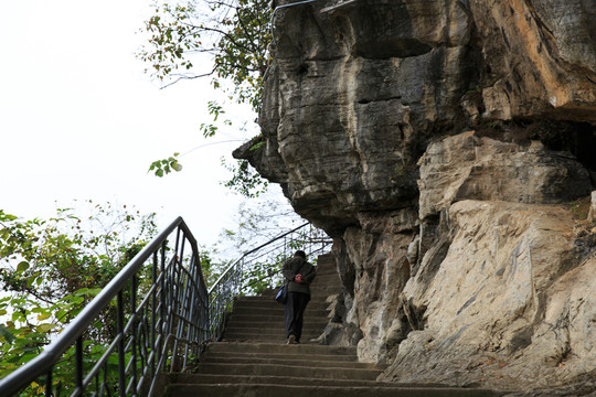 賀州靈峰公園 登山者
