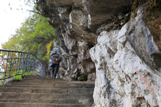 賀州靈峰公園 登山者