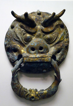 鎏金青銅銜門環(huán)鋪首
