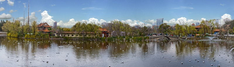 云南昆明翠湖春景（高清全景圖）