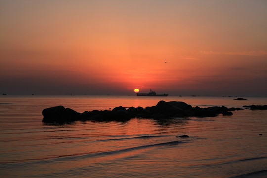 海上日出美