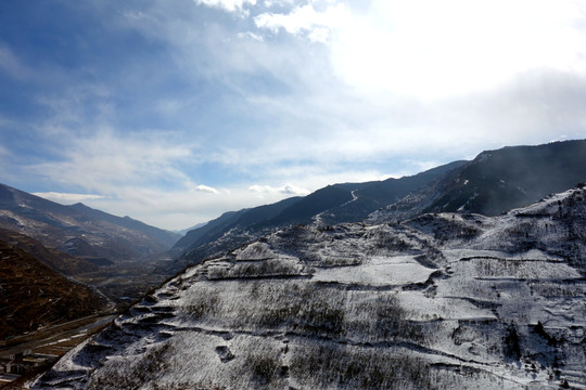 山谷 峽谷 雪山