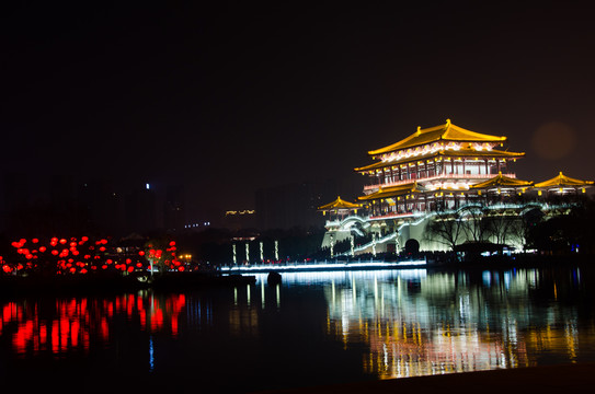 紫云樓 大唐芙蓉園 夜景
