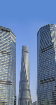 陸家嘴現(xiàn)代建筑風(fēng)貌特寫