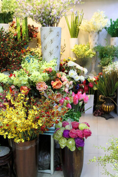 花店 絹花 慶典素材 花朵