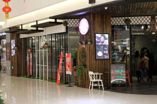 商業(yè)街 快餐店 飯店裝修 店鋪