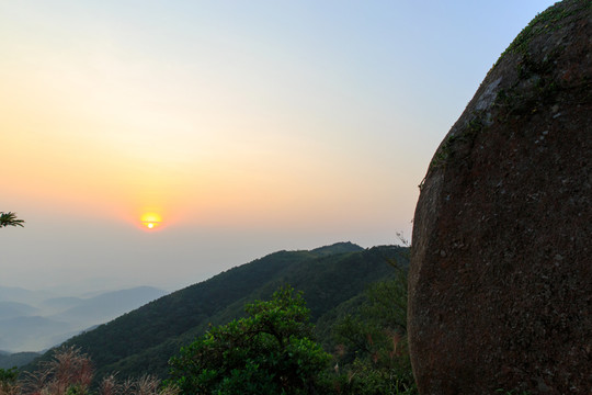 五皇山 日出云海
