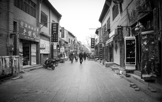 洛陽(yáng)麗景門(mén)古城街道