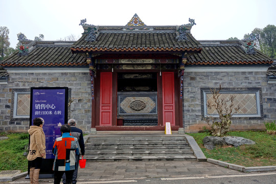 仿古建筑 灰磚瓦房 屋檐