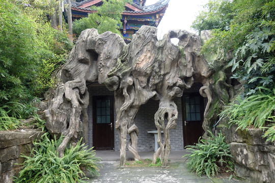 根雕 藝術(shù)造型 景觀門(mén)
