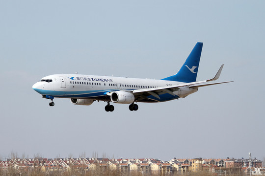 廈門航空飛機降落