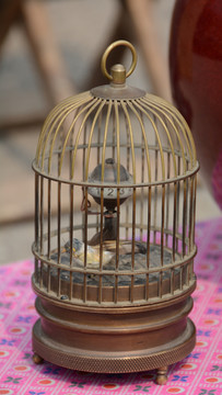 鳥籠 鐘表 歐式