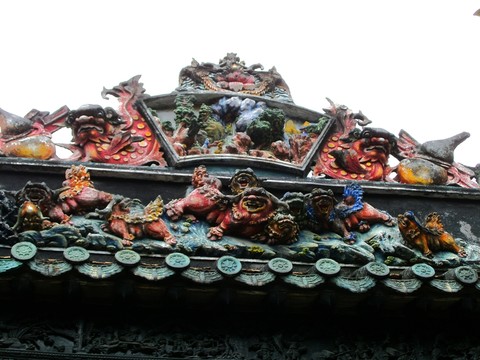 陳家祠飛檐雕塑