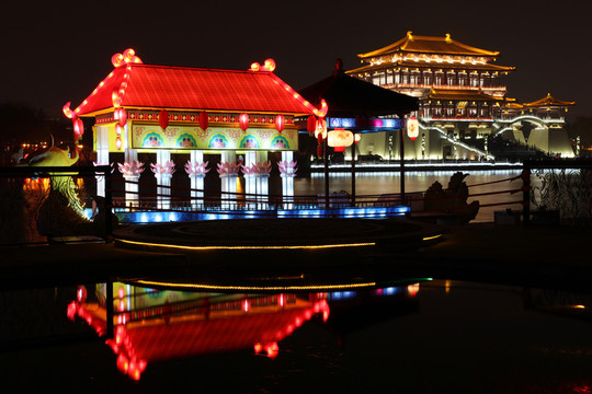 西安大唐芙蓉園夜景