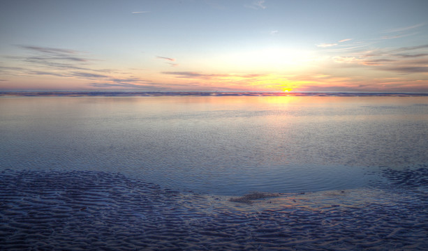 唯美大自然之黃昏海景夕陽海灘
