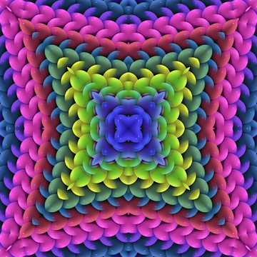 拼花花型 立體背景