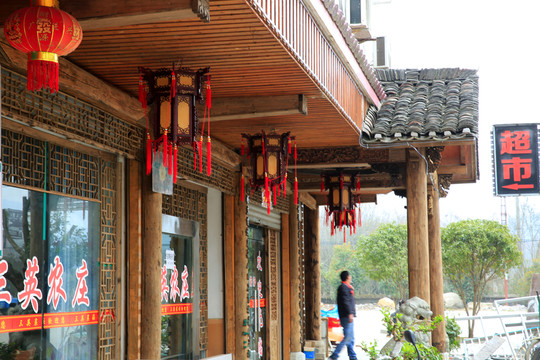 農(nóng)家樂飯店門頭裝飾外觀